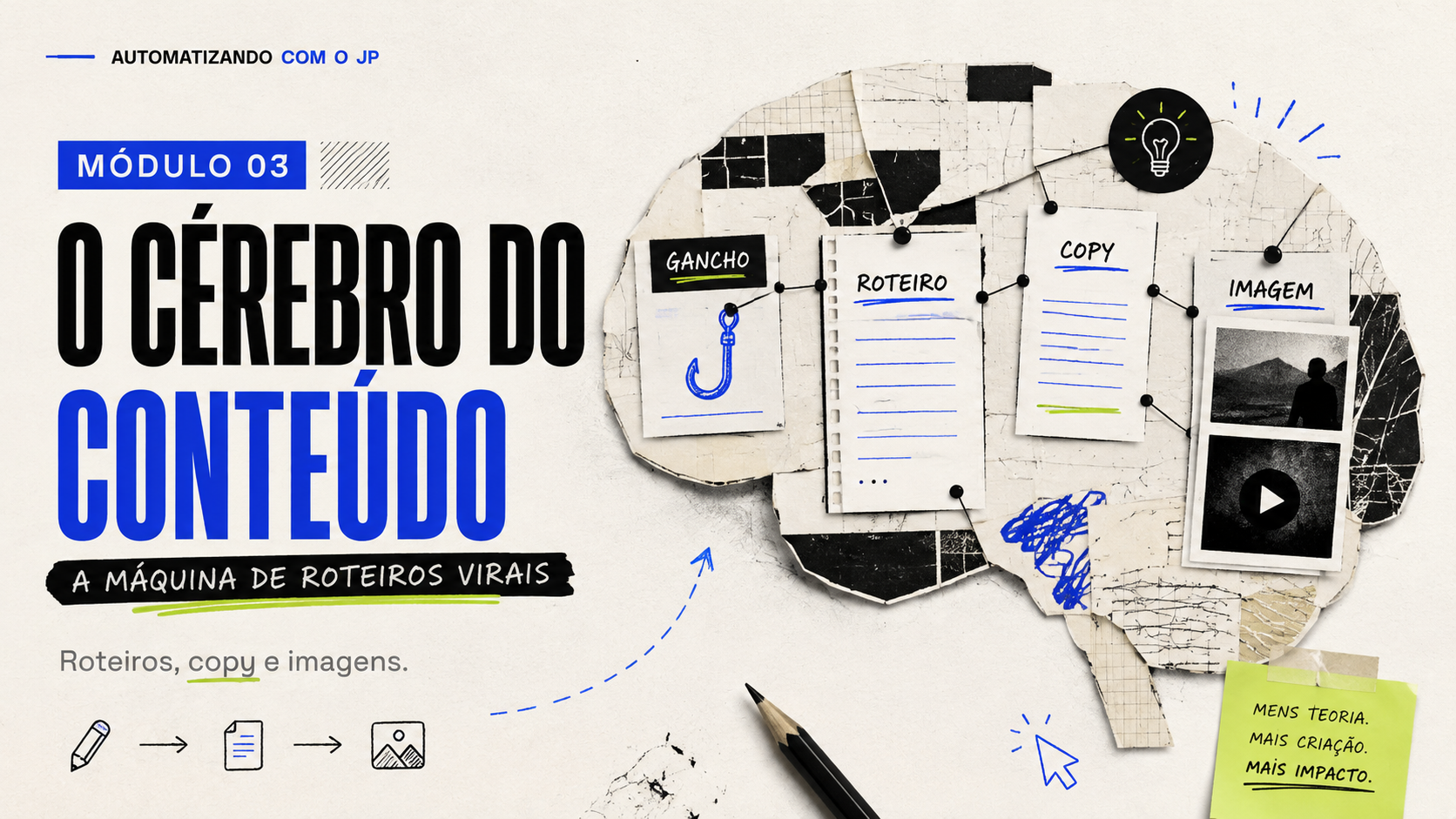 Capa do módulo 3: Módulo 3 · O Cérebro do Conteúdo (A Máquina de Roteiros Virais)